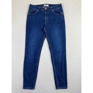 RE:DENIM Skinny Jeans Womens 12 Blue Medium Wash Mid Rise Classic Stretch Denim